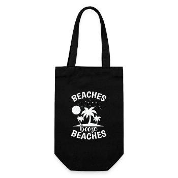 Plages Boire Plages Palmier Vacances - Sac à bouteille - noir - Devant