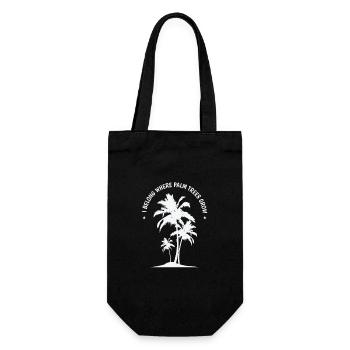 I Belong where Palm Trees Grow Tree Holiday - Gift Bag for Bottles - black - Front