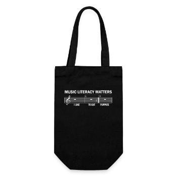 La littératie musicale, ça compte - Sac à bouteille - noir - Devant