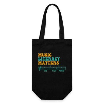 La littératie musicale, ça compte - Sac à bouteille - noir - Devant