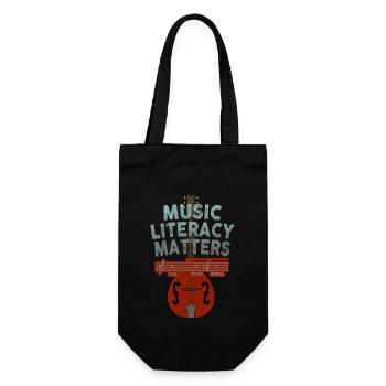 La littératie musicale, ça compte - Sac à bouteille - noir - Devant
