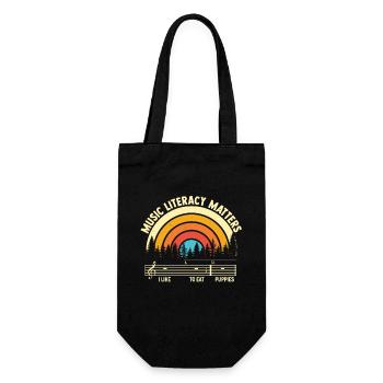 La littératie musicale, ça compte - Sac à bouteille - noir - Devant