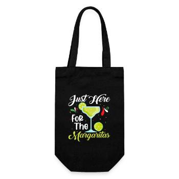 Just Here For The Margaritas Party Cinco De Mayo - Geschenkbeutel für Flaschen - Schwarz - Vorne