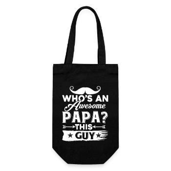 Father's Day I'm An Awesome Papa - Gift Bag for Bottles - black - Front