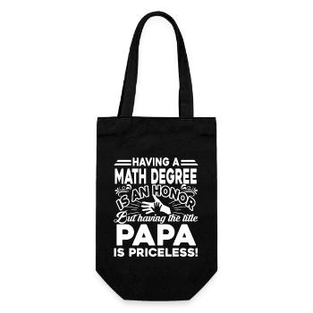 Father's Day Title Papa Is Priceless - Gift Bag for Bottles - black - Front