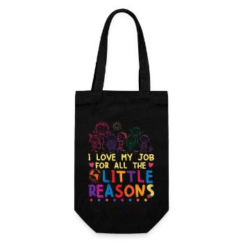 Cute Teaching Teacher Outfit Elementary School - Gift Bag for Bottles - black - Front
