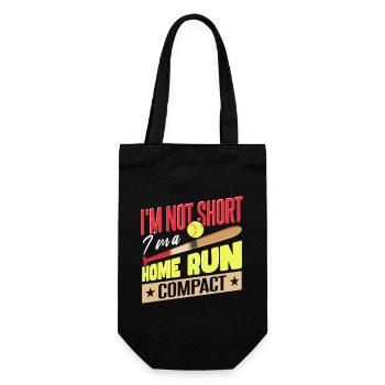 I'm A Home Run Compact Softball - Gift Bag for Bottles - black - Front