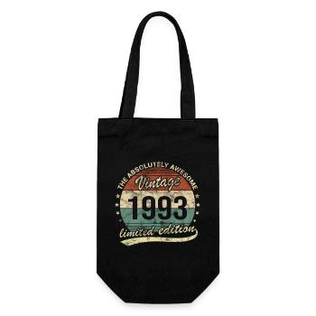 Awesome Since Vintage 1993 Retro Geburtstag Design - Geschenkbeutel für Flaschen - Schwarz - Vorne