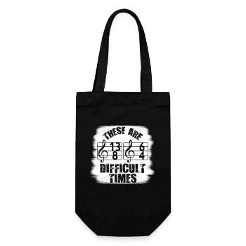 Ce sont des temps difficiles jeu de mots amusant - Sac à bouteille - noir - Devant