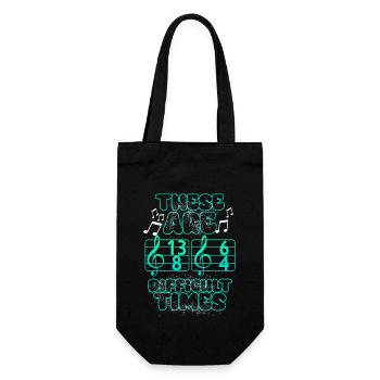 Ce sont des temps difficiles jeu de mots amusant - Sac à bouteille - noir - Devant