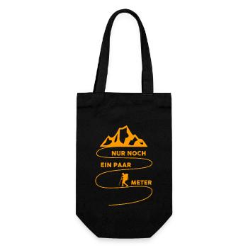 Bergsteiger Wald Bergwandern Wanderer Wandern - Geschenkbeutel für Flaschen - Schwarz - Vorne