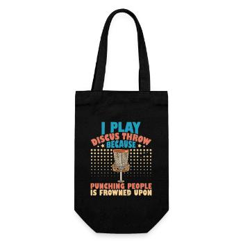 Throwing Disc Golf Disc Gold Player Frisbee Sport - Gift Bag for Bottles - black - Front