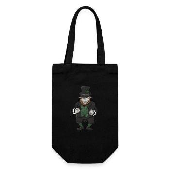 Gothic Leprechaun Pisces Leprechaun Leprechaun mem - Geschenkbeutel für Flaschen - Schwarz - Vorne