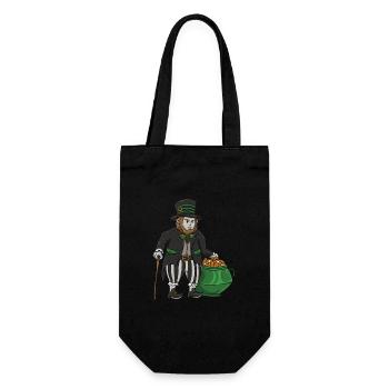 Gothic Leprechaun Pisces Leprechaun Leprechaun mem - Geschenkbeutel für Flaschen - Schwarz - Vorne