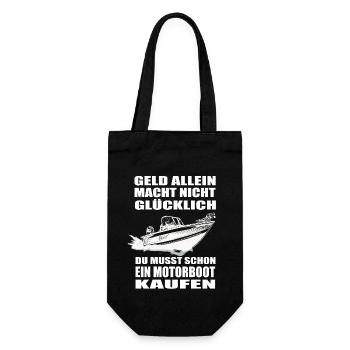 Motorboot - Geschenkbeutel für Flaschen - Schwarz - Vorne