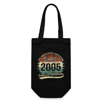 Génial depuis le design d’anniversaire rétro vintage 2005 - Sac à bouteille - noir - Devant