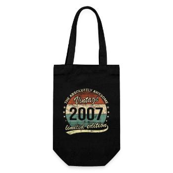 Génial depuis le design d’anniversaire rétro vintage 2007 - Sac à bouteille - noir - Devant