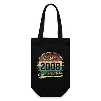 Génial depuis le design d’anniversaire rétro vintage 2008 - Sac à bouteille - noir - Devant