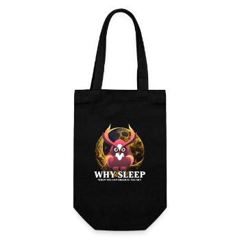 Owl Quote Owl Owl Lover Insomnia meme Late night - Geschenkbeutel für Flaschen - Schwarz - Vorne