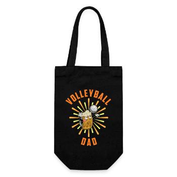 Volleyball Bier Biertrinker Volleyballtrainer - Geschenkbeutel für Flaschen - Schwarz - Vorne