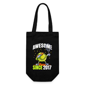 Génial depuis 2017 - 6ème anniversaire de tennis - Sac à bouteille - noir - Devant