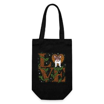 Amour bouledogue français - Sac à bouteille - noir - Devant