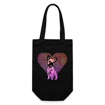 Bouledogue français - Sac à bouteille - noir - Devant