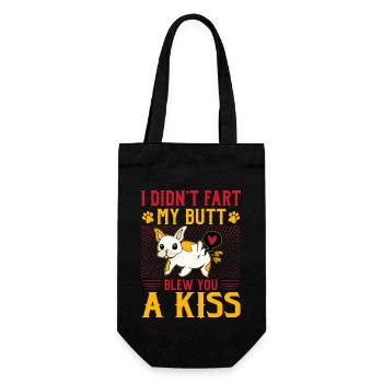 I didn't fart my ass blew a kiss French Bulldog - Gift Bag for Bottles - black - Front