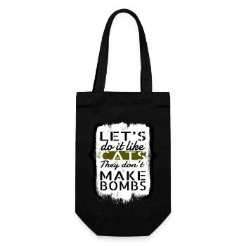 birthday present idea happy peace birthday family - Geschenkbeutel für Flaschen - Schwarz - Vorne