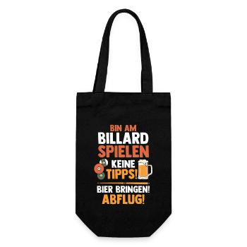 Snooker Bier Billardtisch Billiard Billard - Geschenkbeutel für Flaschen - Schwarz - Vorne