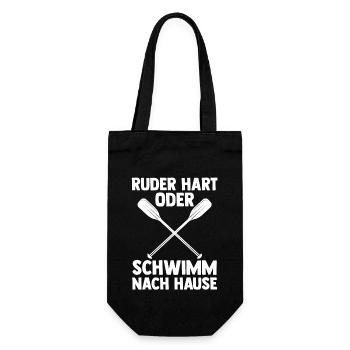 Paddeln Rudern Ruderer - Geschenkbeutel für Flaschen - Schwarz - Vorne