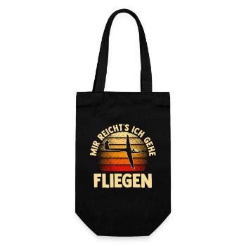 Segelflieger Fliegen Segelfliegen - Geschenkbeutel für Flaschen - Schwarz - Vorne