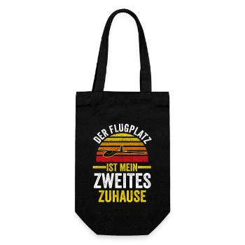 Segelflieger Fliegen Segelfliegen - Geschenkbeutel für Flaschen - Schwarz - Vorne