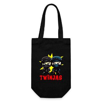 Twinjas Ninja Twins Funny siblings Boys - Gift Bag for Bottles - black - Front