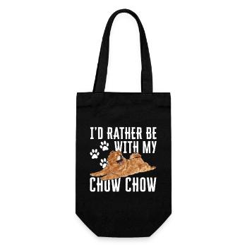 Chow Chow Hund - Geschenkbeutel für Flaschen - Schwarz - Vorne