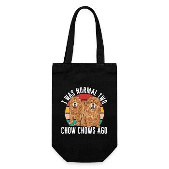 Chow Chow Hund - Geschenkbeutel für Flaschen - Schwarz - Vorne
