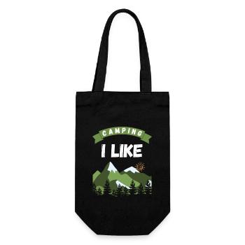 Camping que j’aime - Design - Sac à bouteille - noir - Devant
