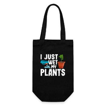I just moisten my plants Funny garden - Gift Bag for Bottles - black - Front