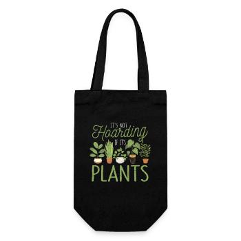 It's not hoarding when it's plants funny - Gift Bag for Bottles - black - Front