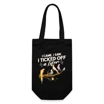 Bird Watcher Funny Birdwatching Birding Humor - Gift Bag for Bottles - black - Front