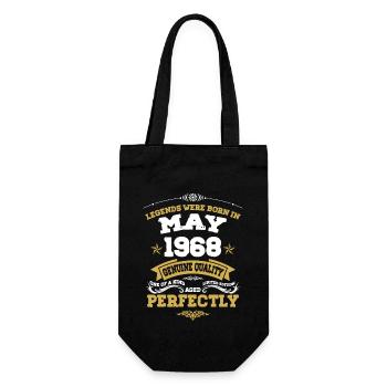 Vintage Aged To Perfection Mai 1968 - Geschenkbeutel für Flaschen - Schwarz - Vorne