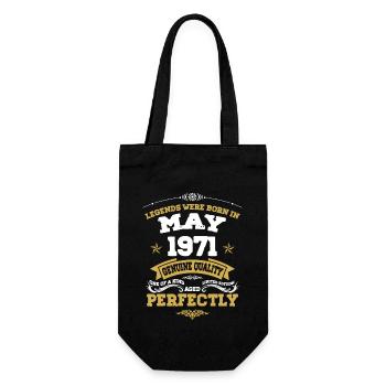 Vintage Aged To Perfection Mai 1971 - Geschenkbeutel für Flaschen - Schwarz - Vorne