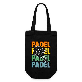 Tennis Padelspieler Padel - Geschenkbeutel für Flaschen - Schwarz - Vorne