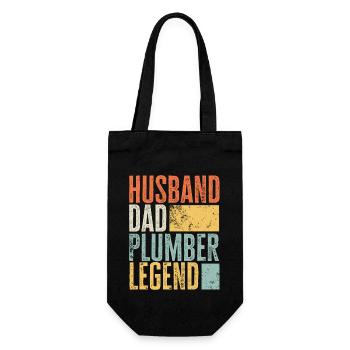 Mari légendaire Plombier Papa Père Meilleur Rétro - Sac à bouteille - noir - Devant