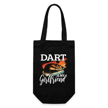 Dartpfeil Dartscheibe Hobby Dart Geschenk - Geschenkbeutel für Flaschen - Schwarz - Vorne