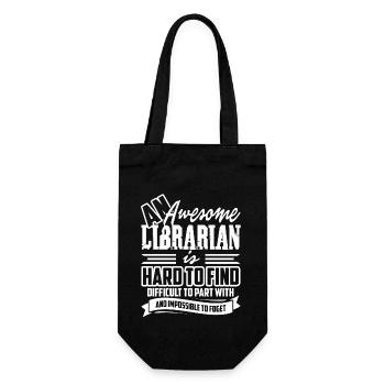 Librarian Awesome Librarian Is Hard To Find - Gift Bag for Bottles - black - Front