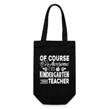 Kindergarten Teacher Awesome Kindergarten Teacher - Gift Bag for Bottles - black - Front