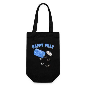 Happy Pills Skunks Funny Skunk Lover Humor Pun - Sac à bouteille - noir - Devant