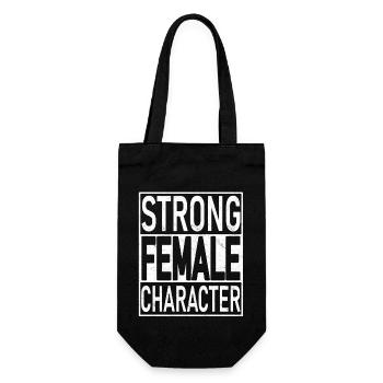 Strong Female Character - Gift Bag for Bottles - black - Front
