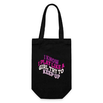 Je sais que je joue comme une fille essaie de suivre - Sac à bouteille - noir - Devant